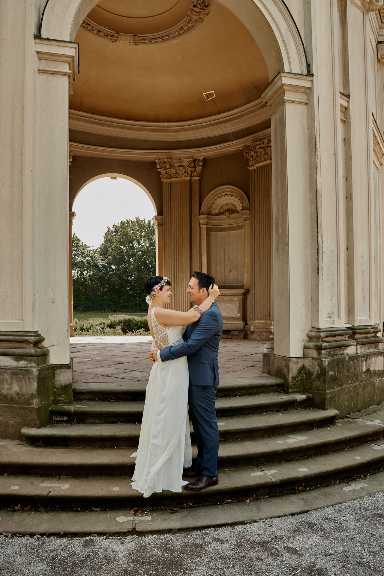 Standesamtliche Hochzeit in den Herrenhäuser Gärten. Hochzeitsfotograf Niclas Grüning