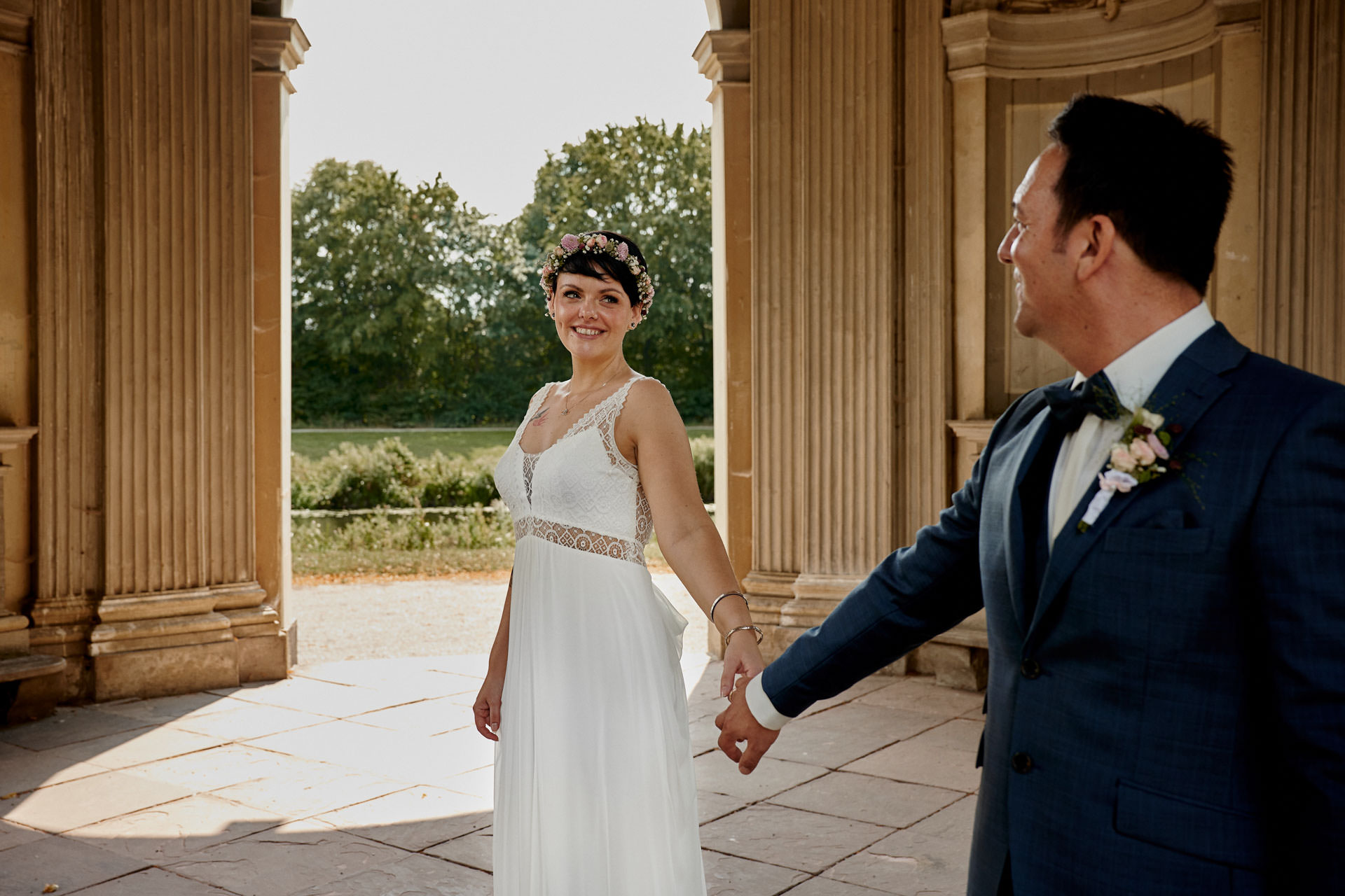 Standesamtliche Hochzeit in den Herrenhäuser Gärten. Hochzeitsfotograf Niclas Grüning