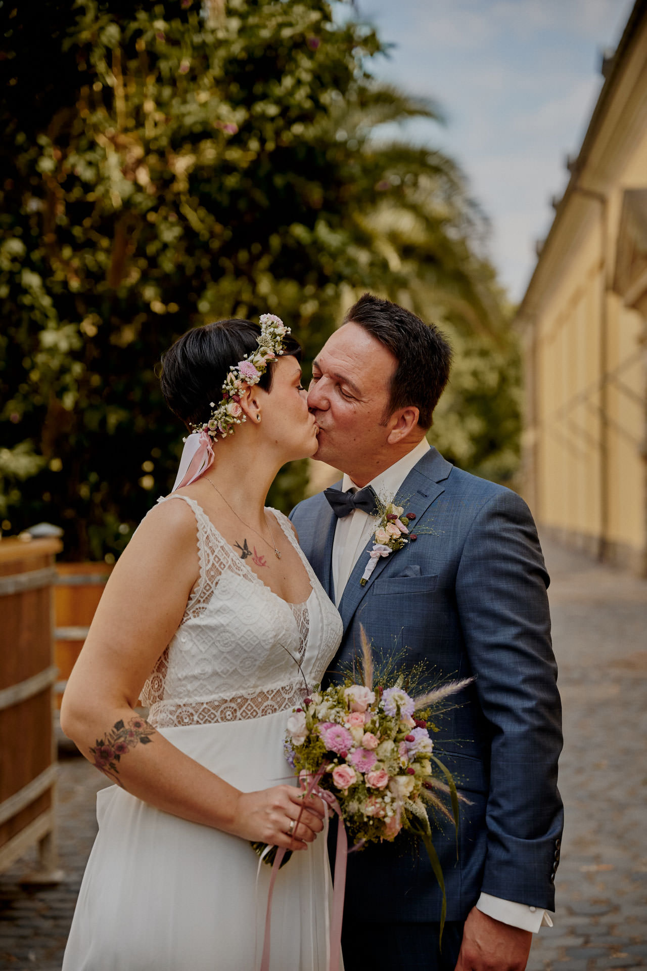 Standesamtliche Hochzeit in den Herrenhäuser Gärten. Hochzeitsfotograf Niclas Grüning
